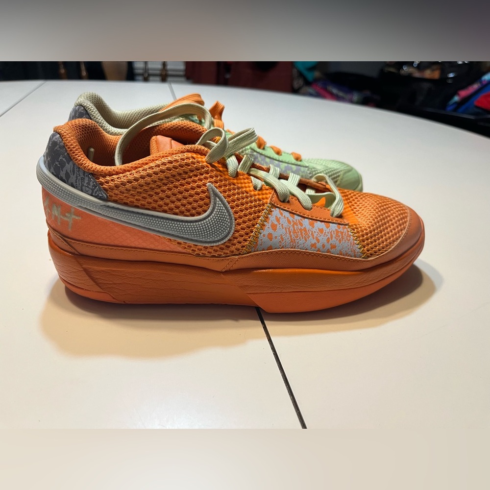 Nike Ja 1 Mismatched Bright Mandarin Green Morant FQ4796-800 youth 6 women’s 8